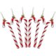 thumbnail image 1 of Crday Pack Of 6 - 13cm Glitter Candy Cane Tree Decorations (red & White) Gift, 1 of 4