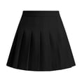 thumbnail image 6 of Purcolt Women's Pleated School Uniform Skirt, High Waist Mini Length A-Line Pull-On Silhouette Smooth Woven Preppy Soft Feel for Travel and Everyday Wear, 6 of 6
