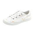 thumbnail image 2 of Women Daisy Floral Print Canvas Sneakers, Lightweight Breathable Lace Up Walking Flats Non Slip Rubber Sole Casual Daily Shoes, 2 of 7