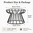 thumbnail image 3 of Black Elevated Pet Bowl with Iron Stand - High Foot Raised Feeder for Cats and Dogs, Anti-Vomiting Neck Protection Dish for Wet Food, Canned Snack and Water, Comfortable Healthy Pet Feeding Bowl, 1pc, 3 of 12
