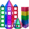 thumbnail image 6 of MAGEES Magnetic Building Blocks 100 Set - Magnet Toys Building, Strongest Magnets - Magnetic Tiles Includes Bonus 13 Piece Insert Alphabet Cards - STEM 3D Magnet Tiles - Original Magees - By Play22, 6 of 7
