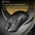 thumbnail image 3 of ATTACK SHARK R11 ULTRA Carbon Fiber Wireless 8K PAW3950MAX Gaming Mouse 49g SUPERLIGHT, Nordic 52840 MCU, 20000 FPS Static Scan Rate, Nano-Metal Ice Coating, Omron Optical Micro Switches, 3 of 7