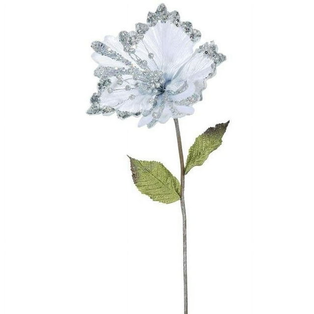 Vickerman OF160307 Tige de Fleur d'Hibiscus Argentée, 23 et 8 Po