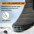 thumbnail image 4 of Snow Boots Mens Waterproof Winter Boots Fur Lined Warm Ankle Boots Zipper Closure Slip on Outdoor Boot Comfortable Walking Shoes, 4 of 6