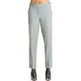 thumbnail image 5 of Max Studio London Womens Printed Straight-Leg Dress Pants, Grey, 2, 5 of 5
