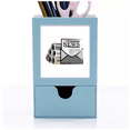 thumbnail image 1 of Reel Information Stack Letters Desk Supplies Organizer Pen Holder Card, 1 of 3