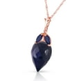 thumbnail image 2 of Galaxy Gold 14K Rose Gold Natural Sapphire Marquise Stones and Pointy Sapphire Briolette Drop Necklace - September Birthstone - Truth & Nobility - 16" to 24" - Fine Jewelry for Women, 2 of 3