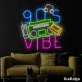 thumbnail image 3 of Craftnamesign 90s Vibes Neon Sign, Bar Club LED Signs, Vintage Style Decor, 3 of 4