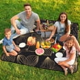thumbnail image 7 of Colorful Floral Bohemia Picnic Blanket Waterproof Outdoor Beach Blanket Hand-held Pad Suitable for Travel, Camping, Beach, Family Gatherings, 7 of 7