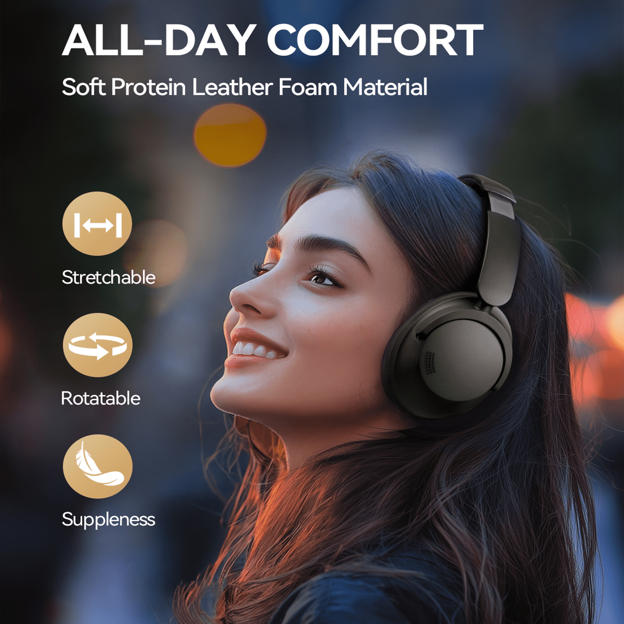 1MORE Sonoflow Pro HQ51 Bluetooth over-ear Headphones with Built-in Mic, Matte Gary