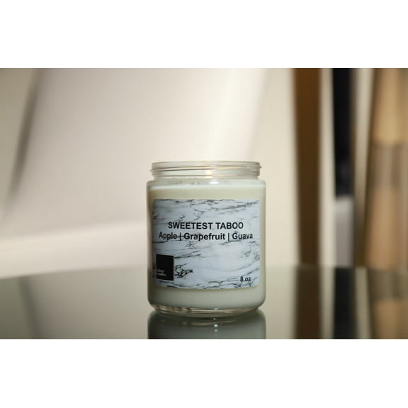 Galorecandles, Tropical Scented, Sweetest Taboo,  Soy Wax Candle, 8oz Glass Jar