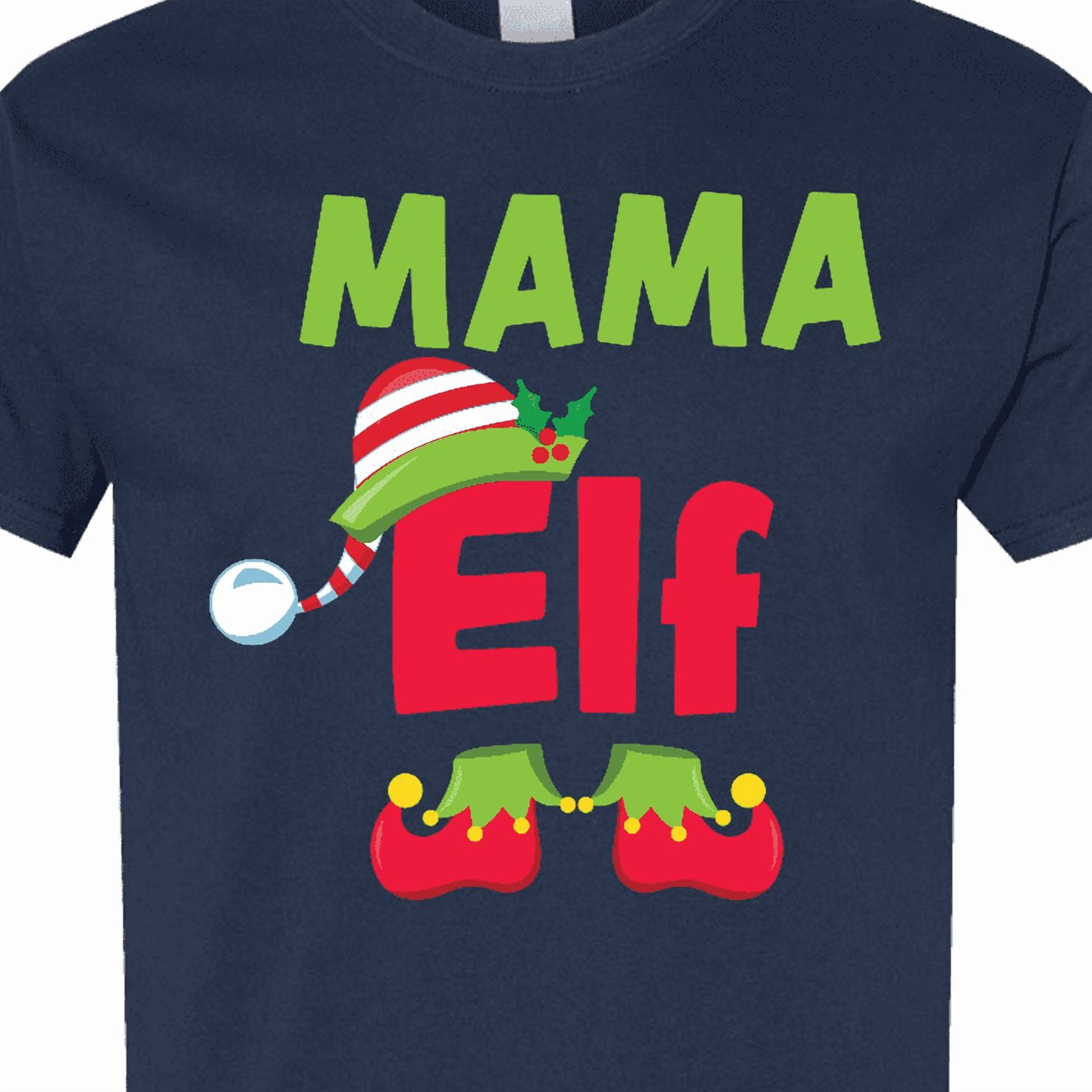 Inktastic Christmas Mama Elf T-Shirt
