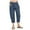 01Dark Blue, variant on pbnbp Womens Capris Summer Casual Cotton Linen Solid Color Pockets Elastic Waist Baggy Pants Capri Pants for Women