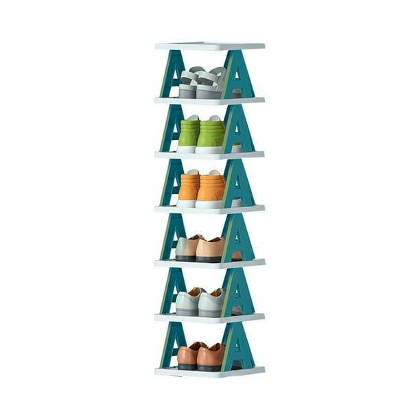 Zapatero apilable multicapa | Zapatero plegable transparente para armario, dormitorio y entrada | Organizador compacto con ventilación para estudiantes y uso doméstico