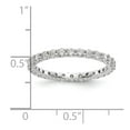 thumbnail image 5 of 14k White Gold Polished Size 7.5 Shared Prong 1 carat Diamond Complete Eternity Band, 5 of 6