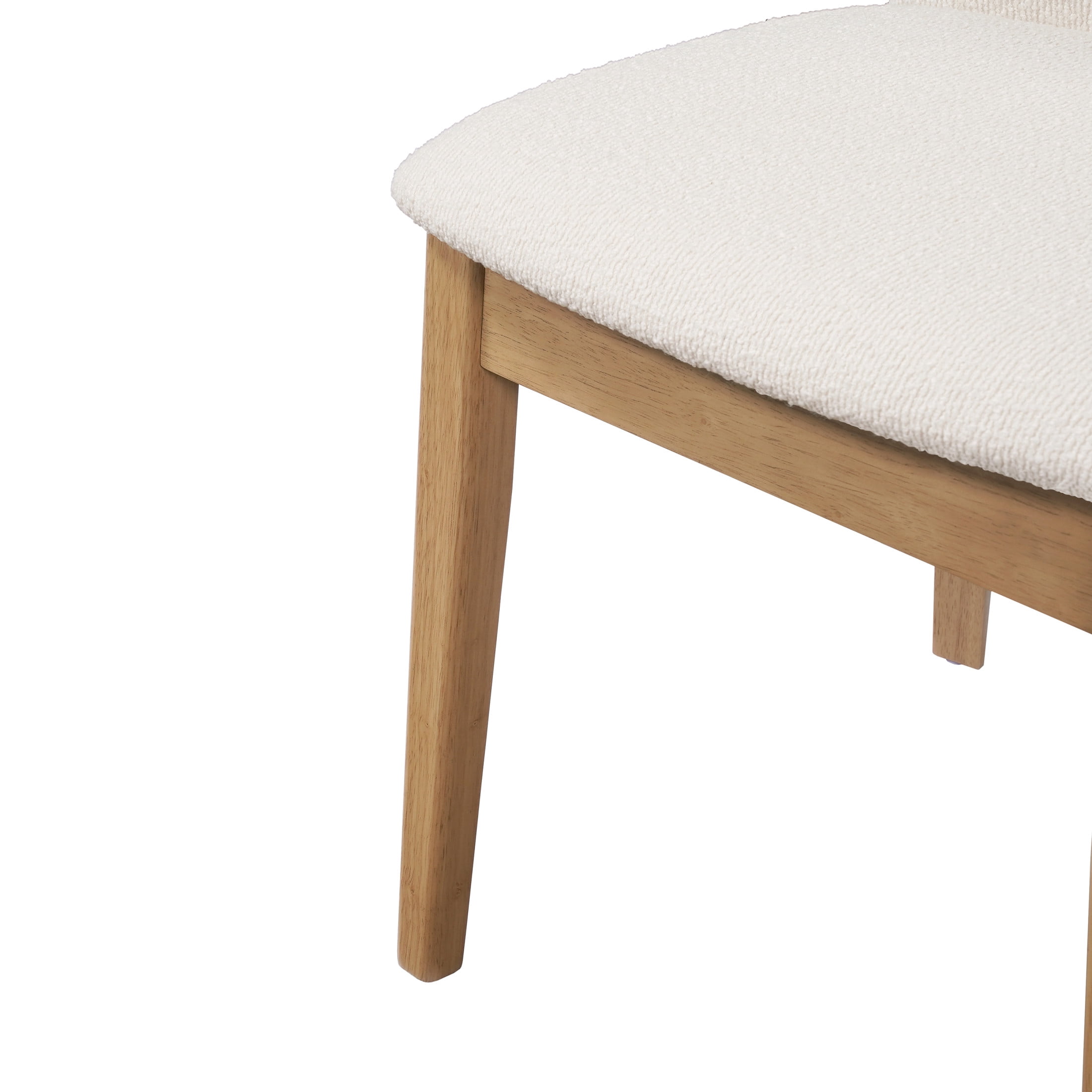 Christopher Knight Home Modern Dining Set for 4, Armless Chairs with 63" Double V Table, Beige+Natural