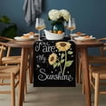 thumbnail image 2 of You Are My Sunshine Table Runner - 60 Inch Long, Kitchen Dining Table Runner Dresser Scarves, Yellow Sunflowers Cute Bees Heart Black Farmhouse Decor for Coffee Tables Wedding Party Banquet, 2 of 8