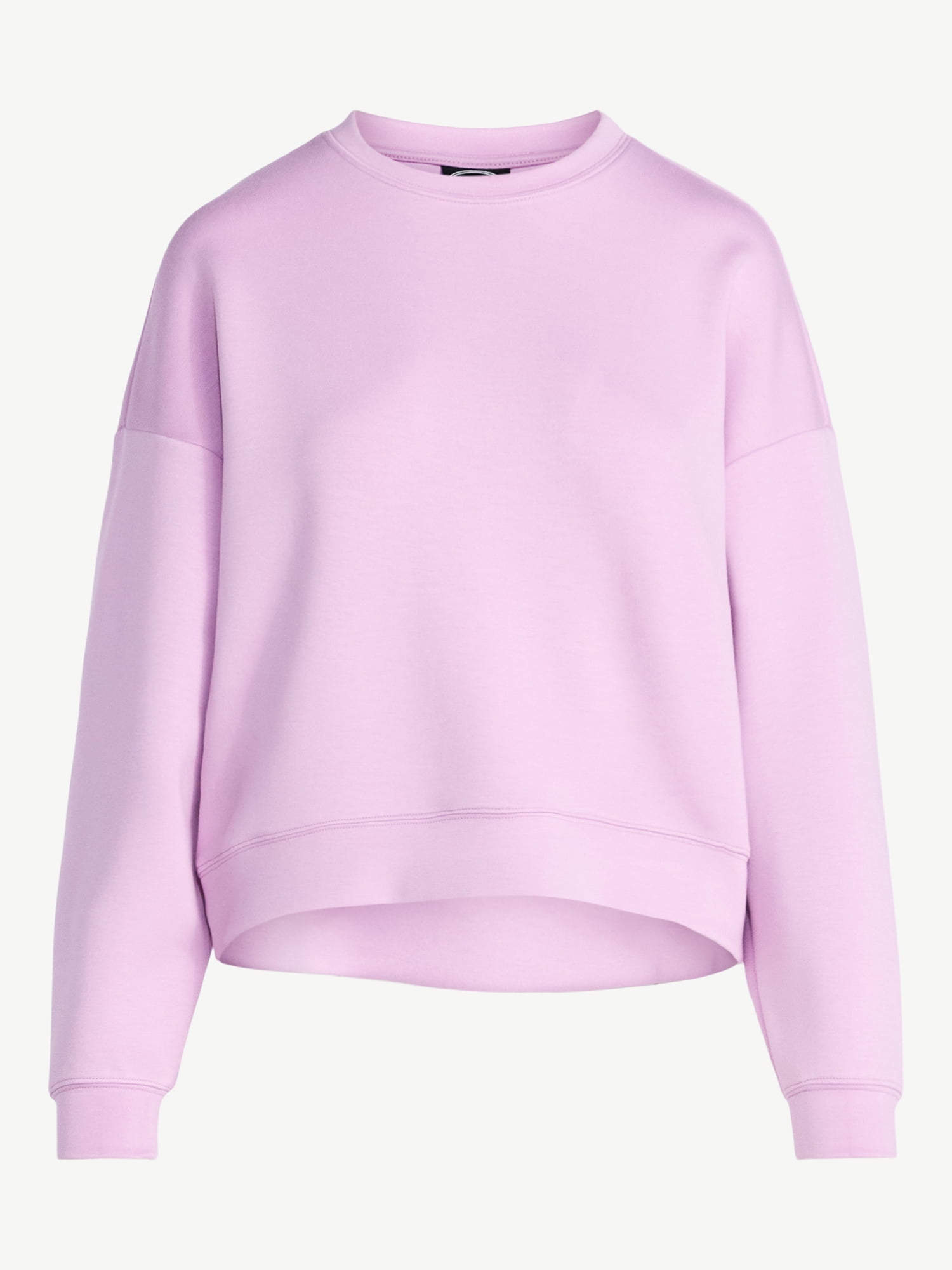 Scoop Women's and Women's Plus Scubaknit Cropped Sweatshirt with Drop Sleeves, Sizes XS-4X