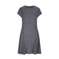 thumbnail image 2 of TaTaai Women Summer Short Sleeve Round Neck Rib Knit Dress Solid Color Slimming Casual Fashion Dress Soft Stretchy Breathable for Daily Home and Casual Occasions Gift, 2 of 9