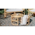 thumbnail image 4 of Set of 2 Natural Rattan Coffee Tables Exotic Boho Living Room, 4 of 6