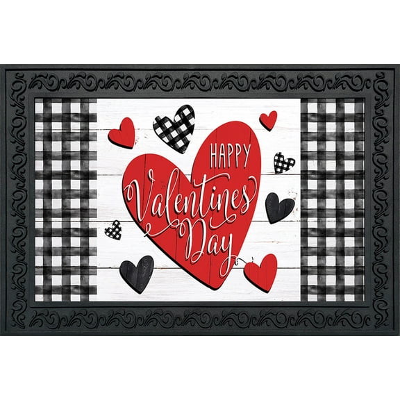Briarwood Lane Checkered Valentine Doormat