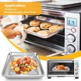 thumbnail image 3 of GWBSXM Air Fryer Accessories for Nuwave Bravo 12 in 1 21 Qt Air Fryer Toaster Oven, 2 Pieces Set Stainless Steel Wire Rack Replacement Parts Air Fryer Roasting Steamer Grill Racks Baking Tray, 3 of 7