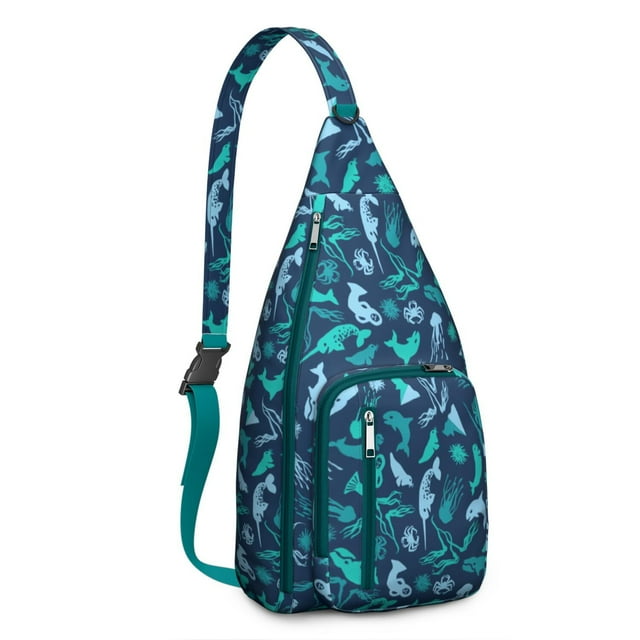 Sac Poitrine Visage de Requin Drôle - Design Comique Grand Blanc, Matériau Résistant à l'Eau
