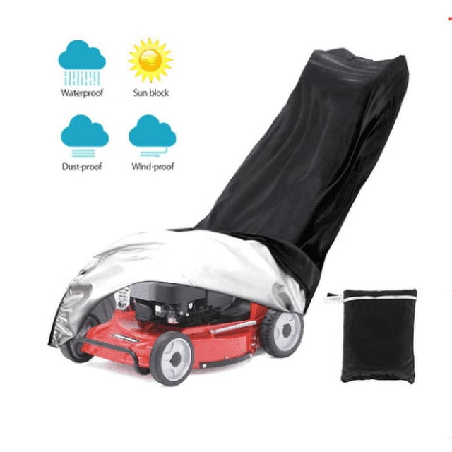 Housse de Tondeuse à Gazon Robuste, Tissu Oxford Polyester 210D Durable avec Revêtement Pu Assure une Protection Toute l'Année, Housse Universelle Résistante aux Intempéries pour la Plupart des Tondeuses