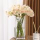 thumbnail image 1 of Flores de camelia artificial blancas - Paquete de 6 ramos de plástico para decoración del hogar y centros de mesa de bodas y fiestas, 1 of 6