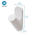 thumbnail image 3 of iDesign 2-Piece Adhesive Shower Hooks – Berkley Collection – Coconut/White, 3 of 10