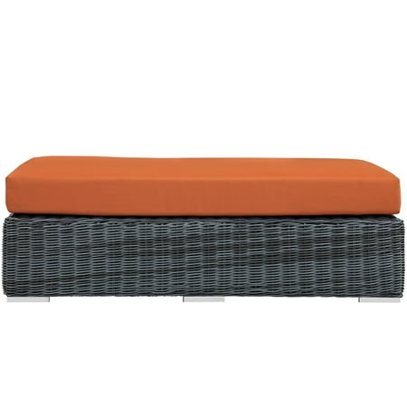 Modway Summon Outdoor Patio Sunbrella Rectangle Ottoman, Multiple Colors