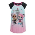 thumbnail image 2 of L.O.L. Surprise! Girls 4-10 Short Sleeve Flip Sequin Pajama Nightgown With Matching Coloring Card, 2 of 2