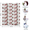 thumbnail image 4 of Red Christmas Farm and Truck Pattern Blanket,Comfortable Soft Flannel Throw Blanket,All Season,Warm Lightweight Blankets for Sofa Bed Couch Living Room Chair,30"x40", 4 of 4