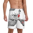 thumbnail image 2 of Wukai Moose Kissing Under Mistletoe Men’s Short Pajama Pants With Pockets Soft Sleep Pj Shorts for Men-Small, 2 of 6