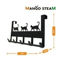 thumbnail image 5 of Mango Steam Metal over the Door Hanger Organizer for Towels, Hats, & More (Cat, Black), 5 of 6