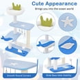 thumbnail image 6 of Demi Bonn 34" Cat Tree with Scratching Posts, Cat Tower with Padded Plush Perch, Multi-Platform for Jump, Blue, 6 of 8