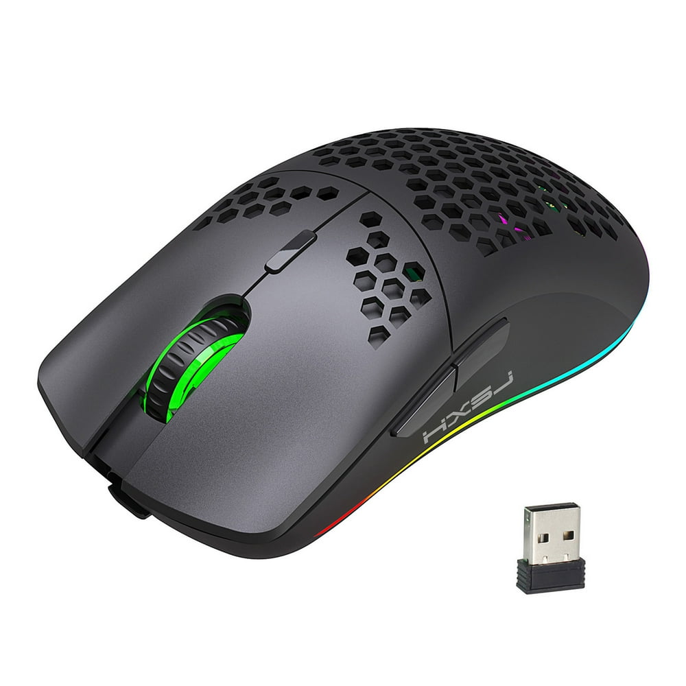 HXSJ T66 RGB 2.4G Wireless Gaming Mouse RGB Lighting Charging Mouse