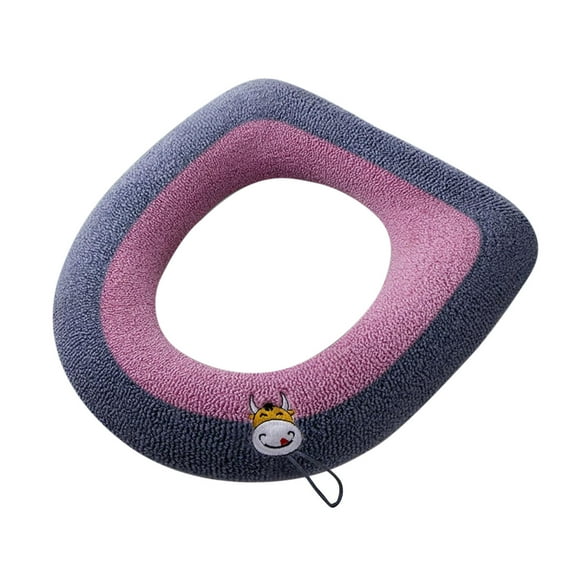 All-Season Plush Toilet Seat Cover With Full Waterproof Protection, Zippered Design For Easy Removal, Fleece-Like Softness Combined With Practical Utility