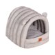 thumbnail image 5 of Cueva con capucha Cama para gatos Tienda para perros Parte inferior antideslizante Cojín autocalentable Casa de mascotas cálida decorativa para dormir , Azul grisáceo gris azul Salvador gato de cama, 5 of 10