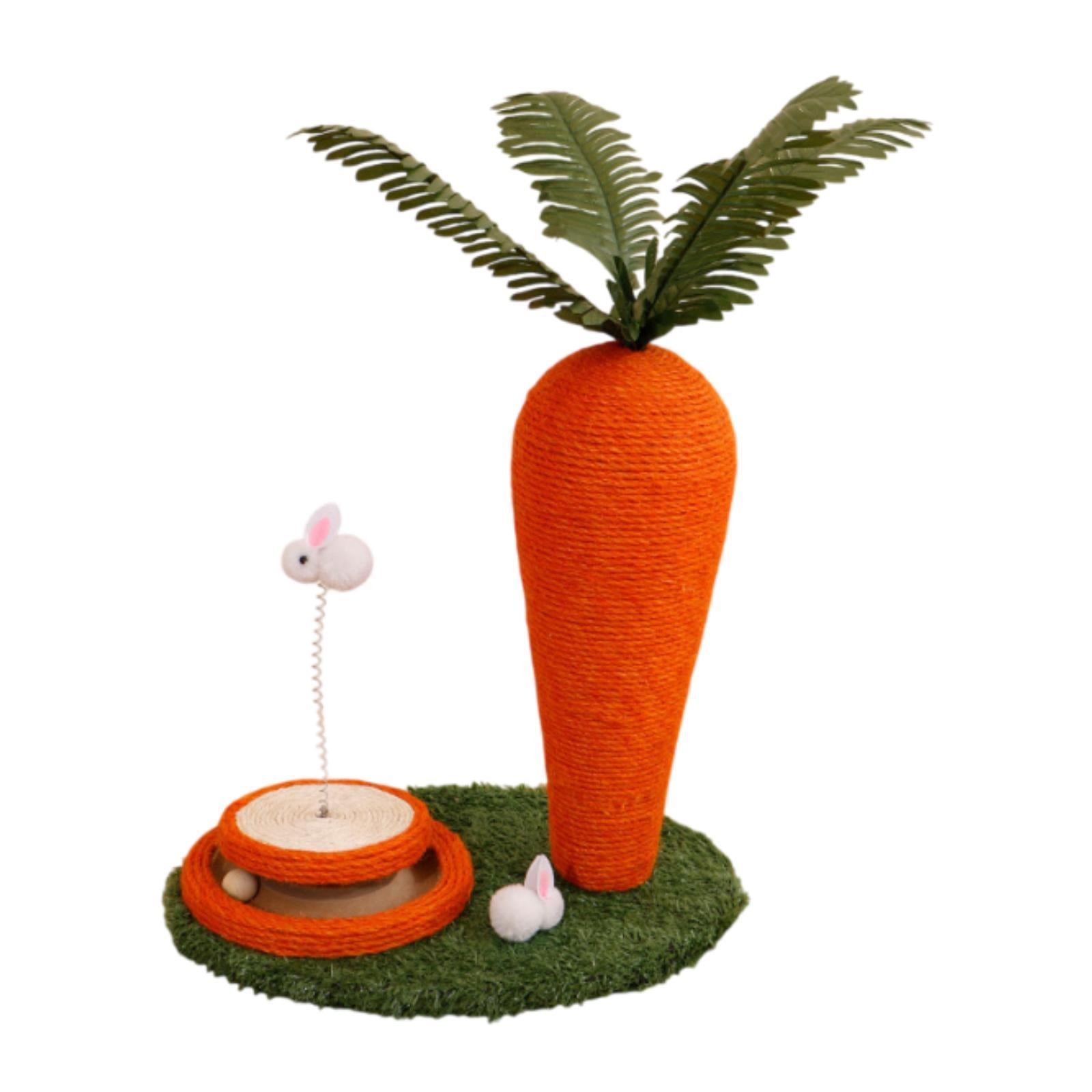 TOOYFUL Cat Scratcher Post Bed ,Cat Scratching Carrot Shape ,Interactive Cat Claw Scratcher, Cat Climbing Frame for Playing ,Exercise