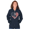 thumbnail image 5 of Betty Boop Heart Patriotic Vintage Zip Hoodie Sweatshirt Women Brisco Brands S, 5 of 6