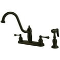 thumbnail image 1 of Kingston Brass KB1115BLBS 8 Inch Center Kitchen Faucet With Brass Side Sprayer - Oil Rubbed Bronze, 1 of 2