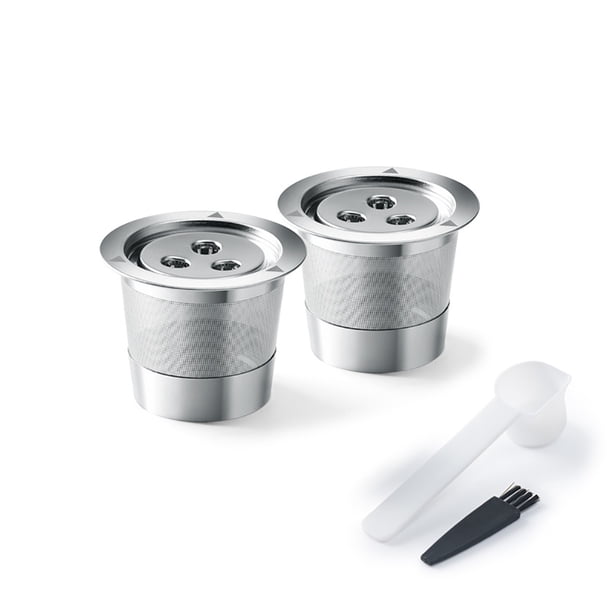 Cápsulas K reutilizables de acero inoxidable, filtros de café permanentes para cafetera Ninja, cápsulas de café reutilizables ecológicas compatibles con CFP201 CFP301 Dual Brew Pro (paquete de 2)