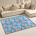 thumbnail image 2 of SKYSONIC Old Pink Shells Mermaid Word Lightweight Carpet Mats Area Soft Rugs Floor Mat Doormat Decoration for Rooms Entrance 36x24 inches, 2 of 6