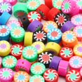 thumbnail image 3 of 20/50/100 piezas de cuentas de arcilla polimérica con flores mixtas, cuentas de flores hechas a mano para hacer joyas, pulseras, collares, accesorios artesanales, 3 of 5