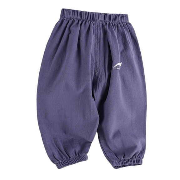 Pimfylm Teenage Boy Sweatpants Baggy Fleece Toddler Boys Sweatpants Kids Joggers Soft Cotton Toddler Boys Girls Sweatpants with Pocket Drawstring Dark Blue,Size for 4-5 Years