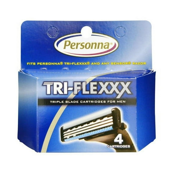 Personna Tri Flexxx Triple Blade Cartridges For Men - 4 Ea