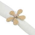 thumbnail image 3 of Saro Lifestyle Beaded Flower Design Napkin Ring (Set of 4), 3 of 4