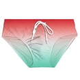 thumbnail image 4 of Mens Swim Trunks Gradient Soft Drawstring Swim Briefs Swimwear Bottoms Summer Bathing Suits A L, 4 of 6