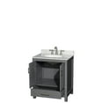 thumbnail image 2 of Wyndham Collection Sheffield 30" Metal Single Bathroom Vanity in Dark Gray/White, 2 of 3